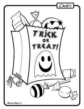 Halloween trick or treat bag coloring by danny pagan creations tpt