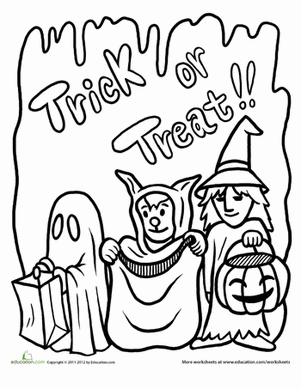 Trick or treat bag coloring pages halloween coloring pages halloween coloring sheets coloring pages