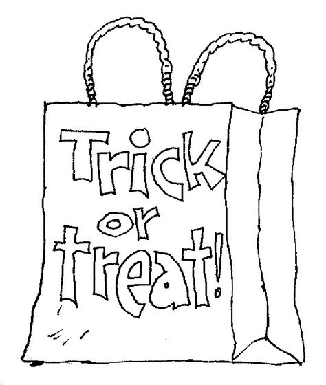 Kidprintables coloring pages trick or treat bags halloween bags drawing bag