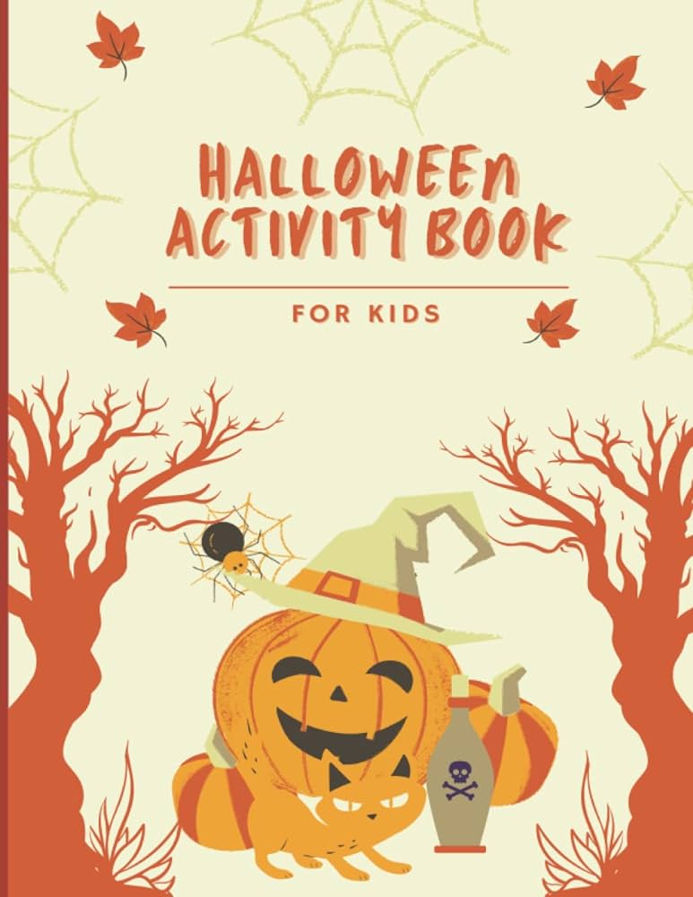 Big halloween activity book halloween trick or treat bag filler halloween coloring pages spooky math letter tracing preschool halloween activity book books crewe books