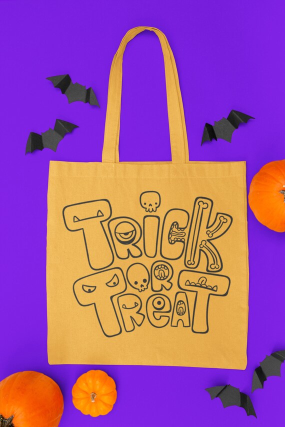 Trick or treat halloween coloring svg happy halloween coloring page coloring design cut file sublimation cricut svg png jpg