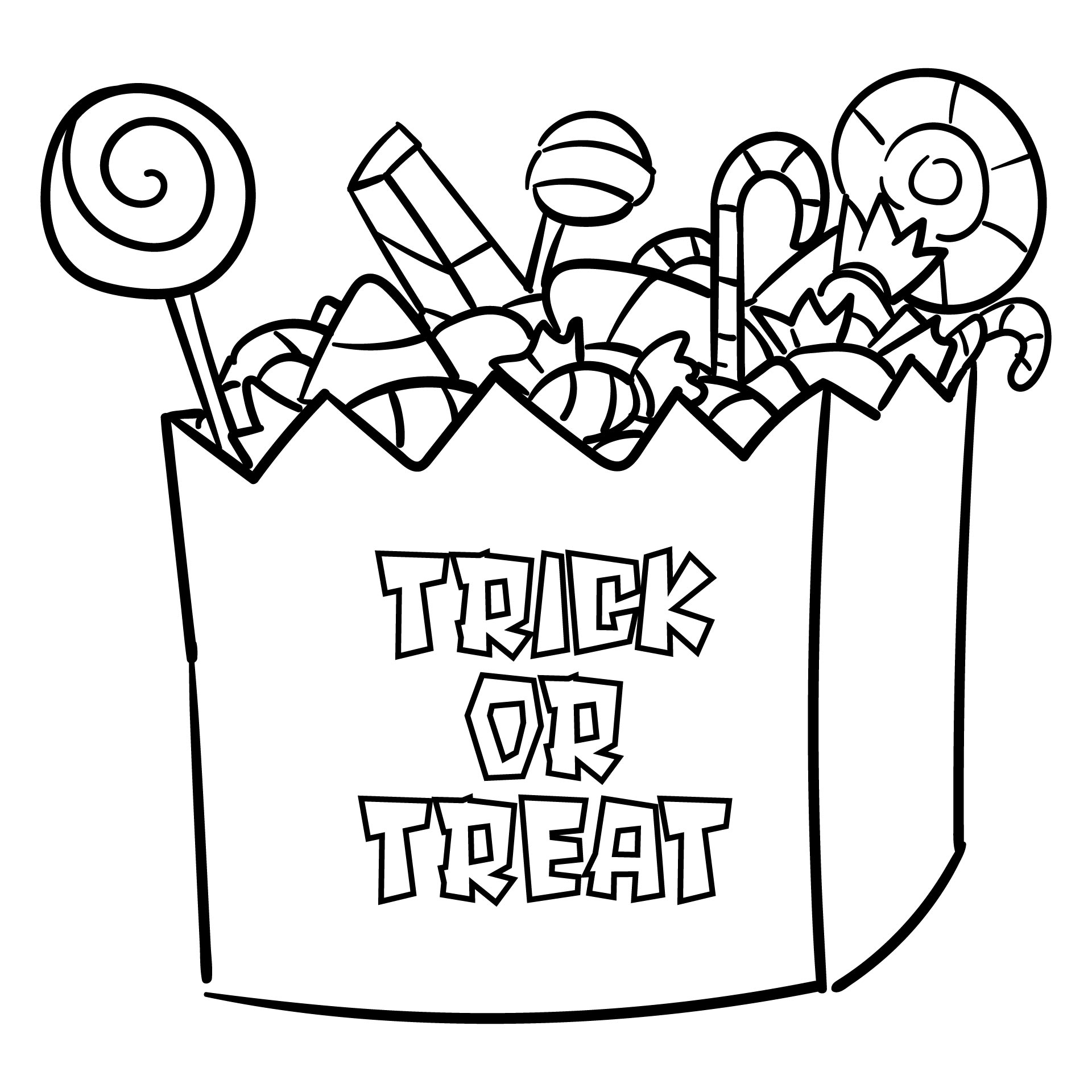 Best halloween candy coloring pages printable pdf for free at