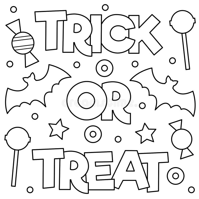 Trick treat coloring stock illustrations â trick treat coloring stock illustrations vectors clipart