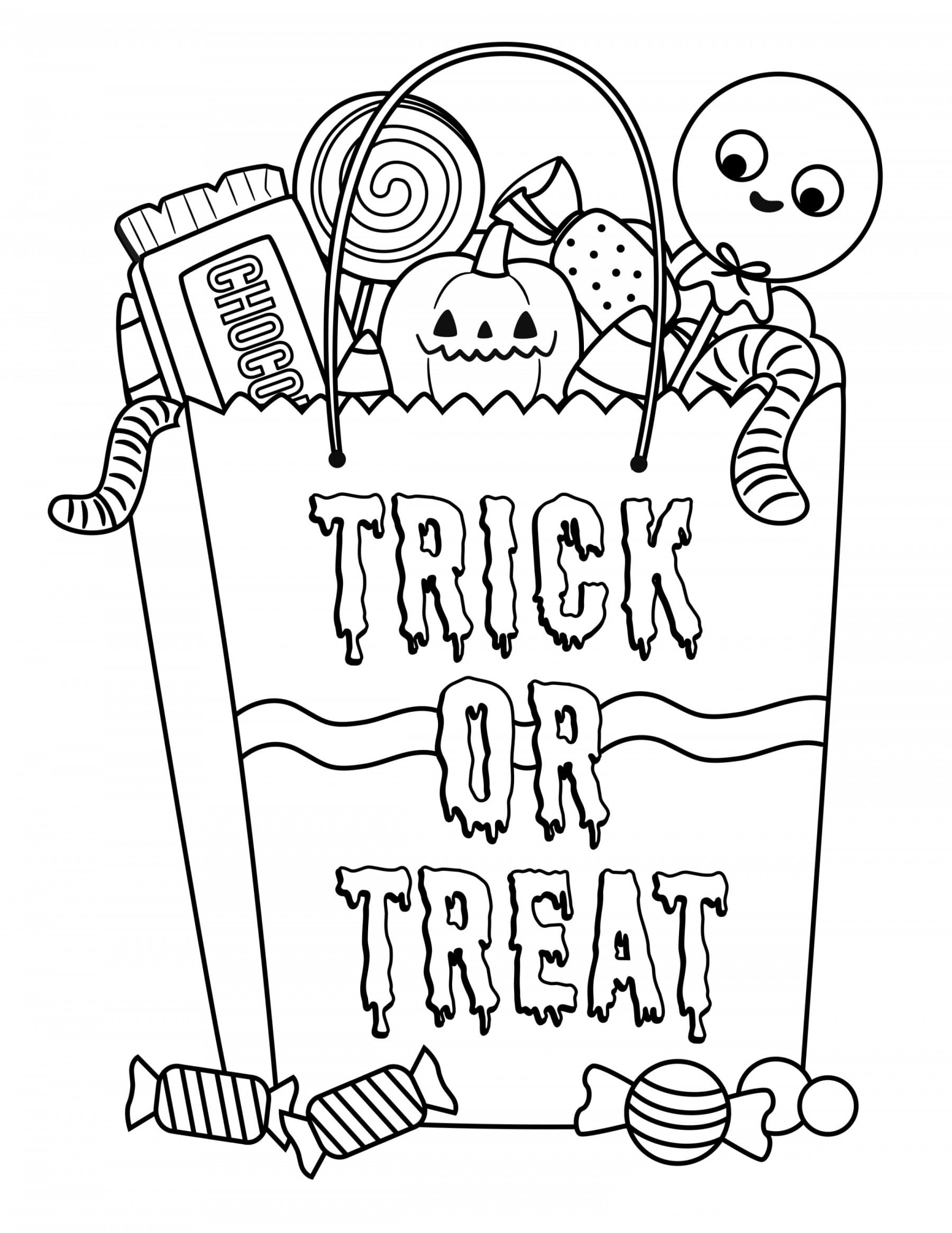 Trick or treat coloring pages free printables wonder day â coloring pages for children and adults