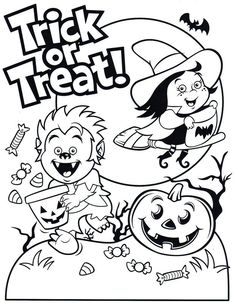 Trick or treat coloring pages ideas coloring pages trick or treat coloring pages for kids