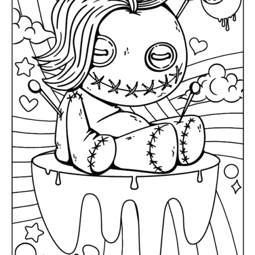 Creepy cute kawaii coloring pages a spooky twist on adorable made by teachers