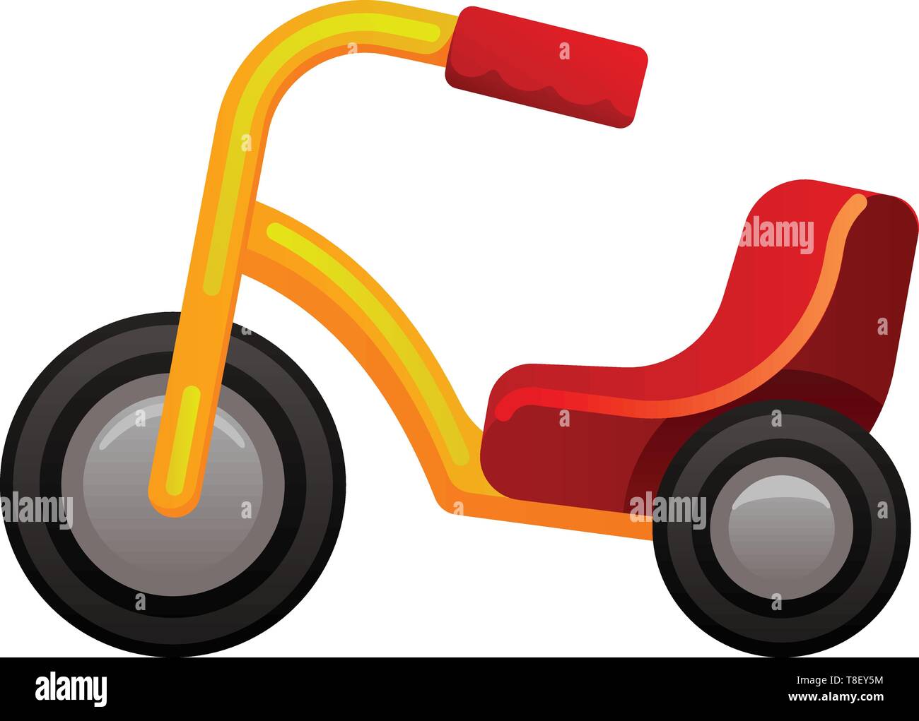 Plastic tricycle icon cartoon of plastic tricycle vector icon for web design isolated on white background stock vector image art