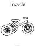 Tricycle coloring page