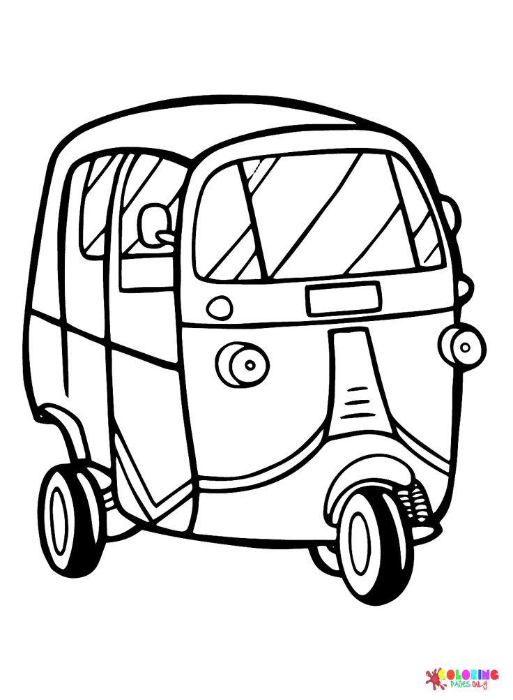 Tricycle coloring pages