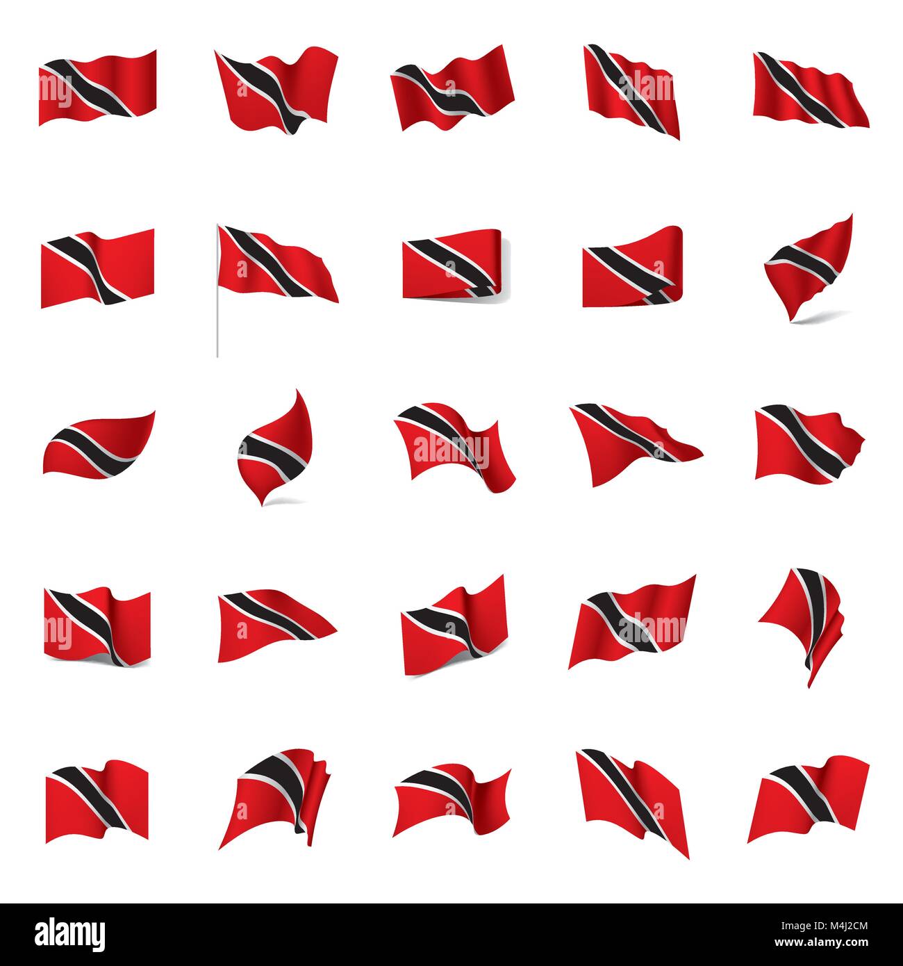 Trinidad national flag cut out stock images pictures