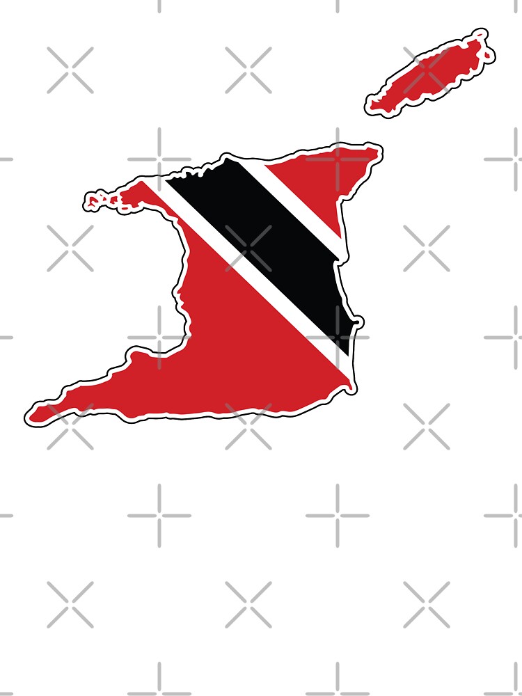 Trinidad and tobago national flag clipped into map of trinidad and tobago kids t