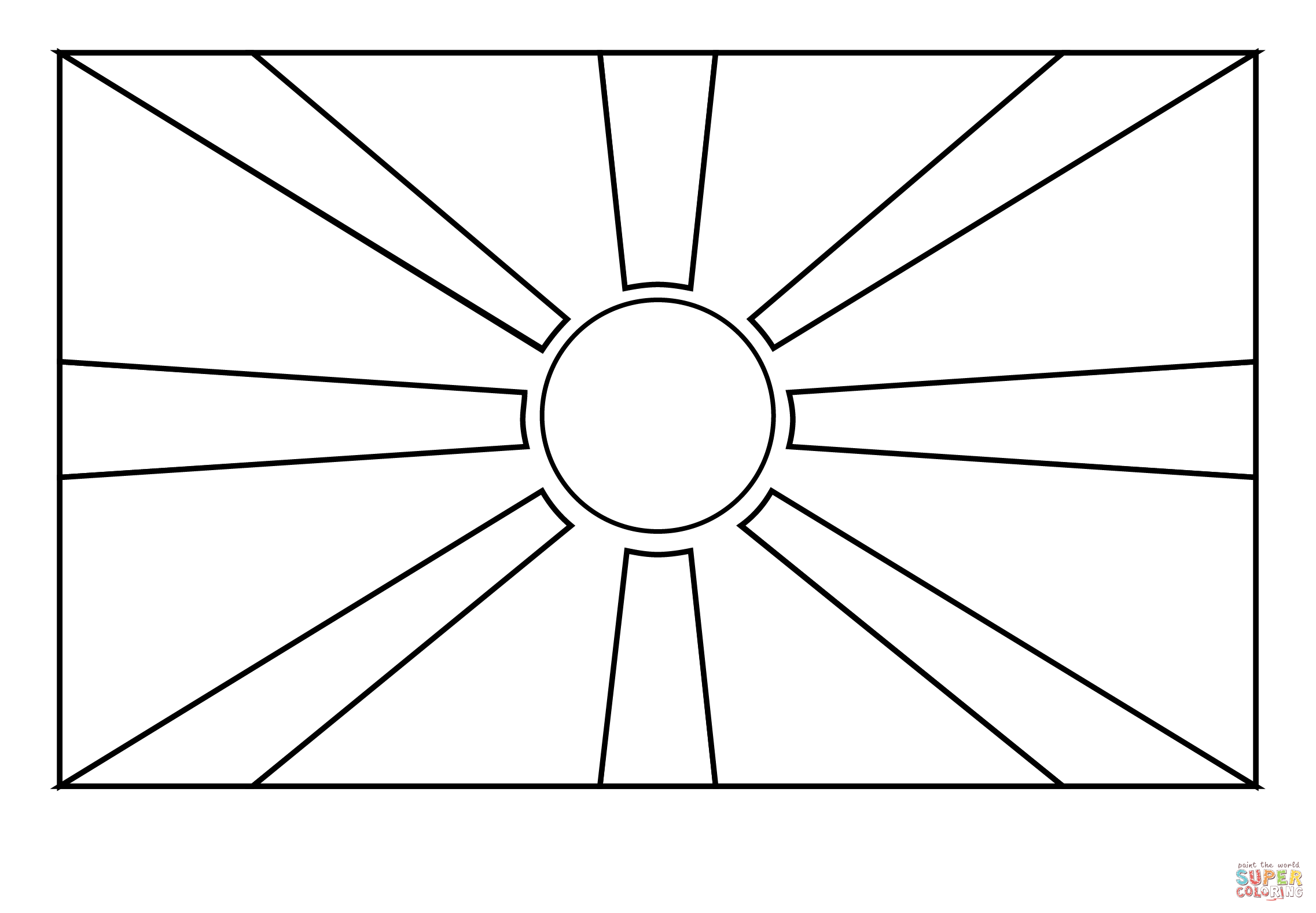 Flag of north macedonia emoji coloring page free printable coloring pages