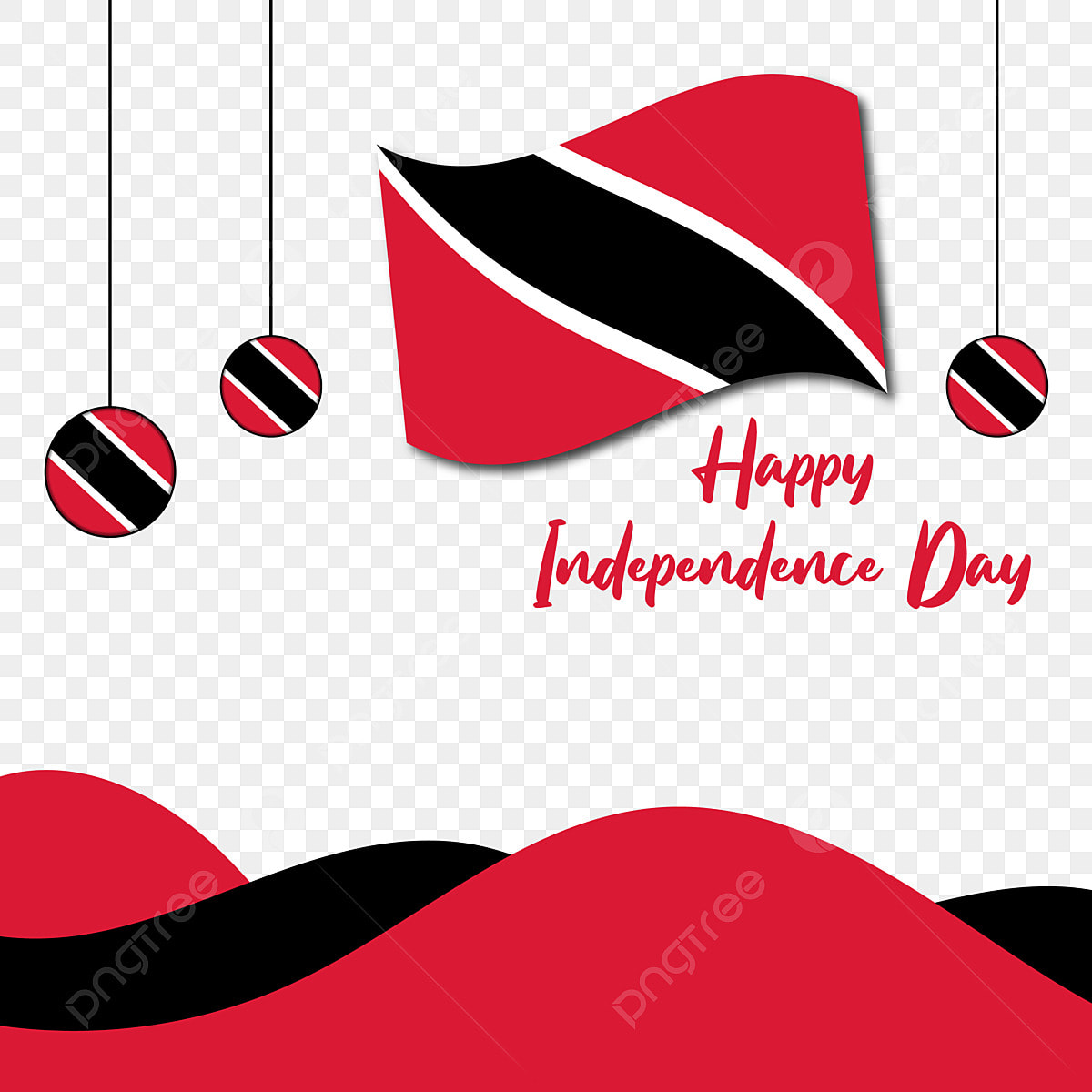 Trinidad and tobago clipart transparent background creative flag shape happy independence day trinidad and tobago trinidad and tobago happy independence day independence day png image for free download