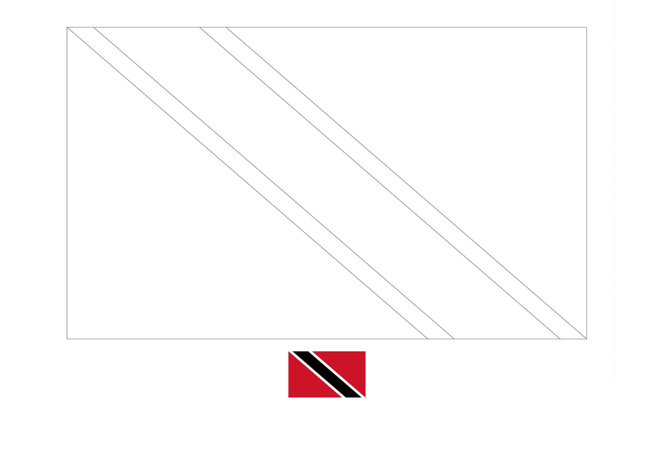 Trinidad and tobago flag coloring page trinidad and tobago flag tobago flag flag coloring pages