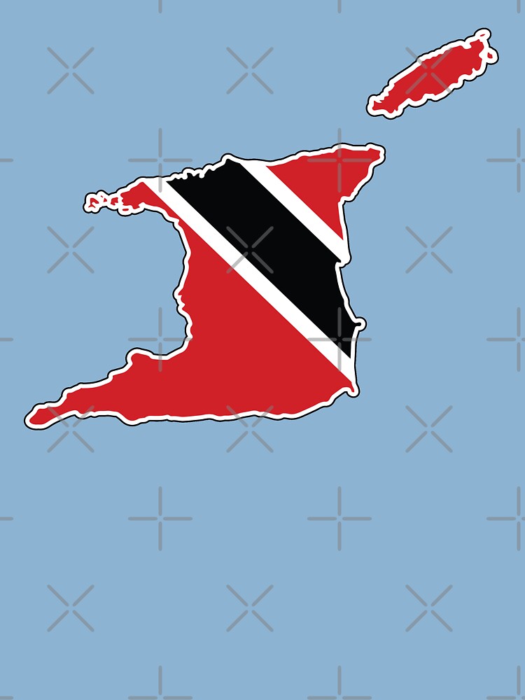 Trinidad and tobago national flag clipped into map of trinidad and tobago kids t