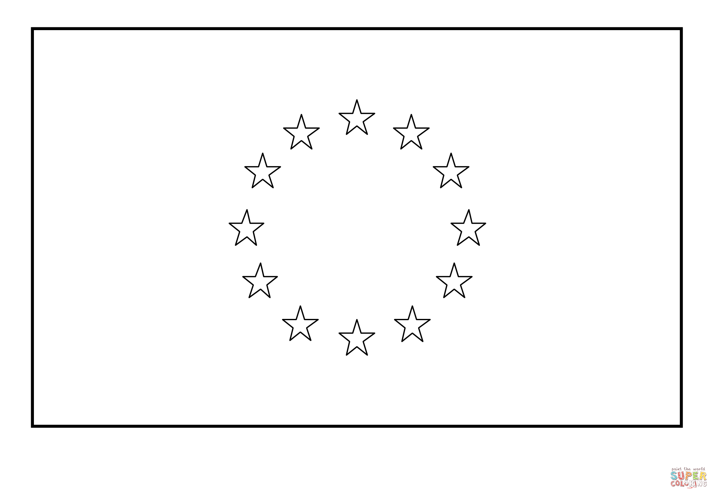 Flag of european union emoji coloring page free printable coloring pages