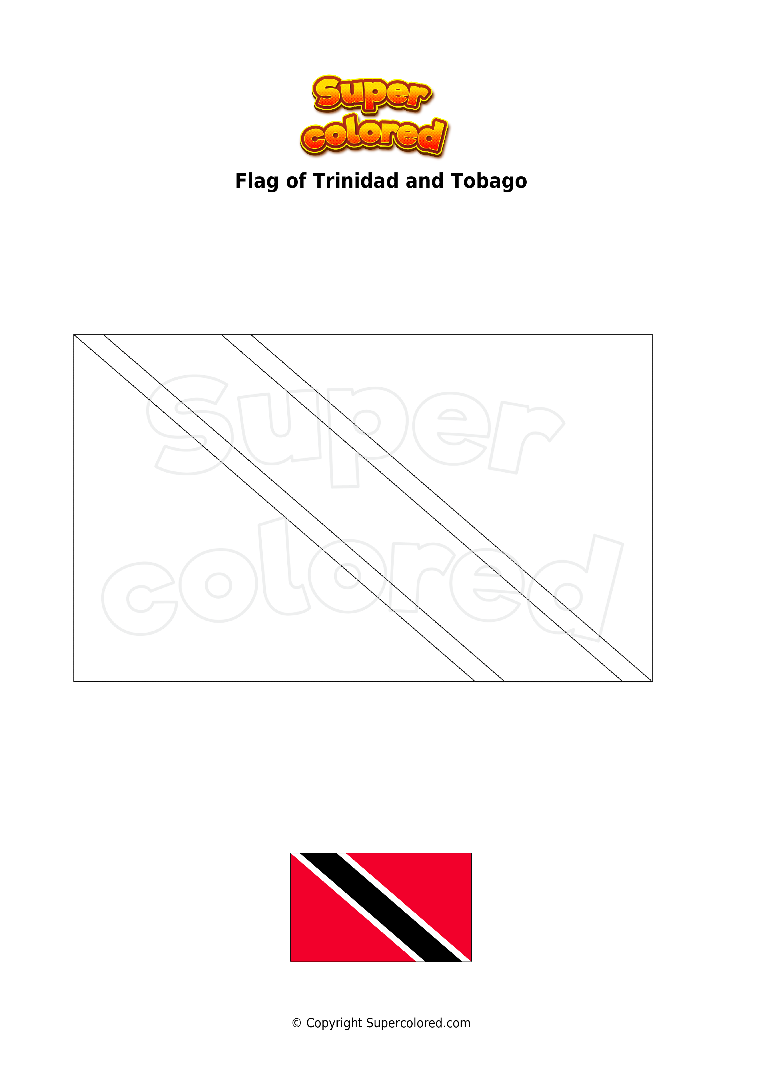 Coloring page flag of trinidad and tobago trinidad and tobago coloring pages trinidad