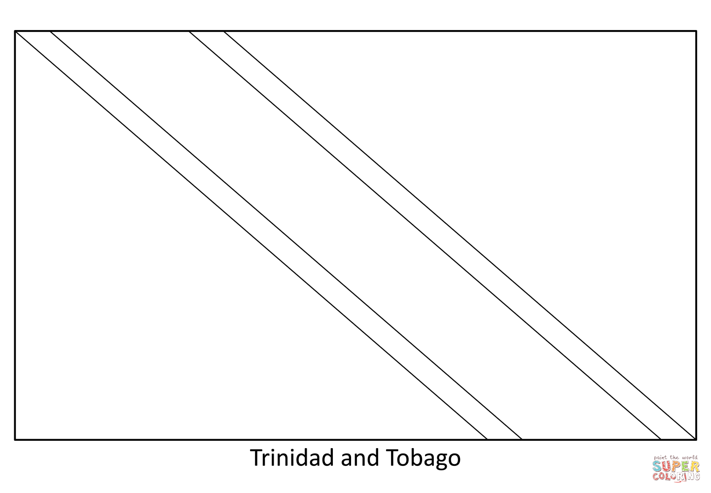 Flag of trinidad and tobago coloring page free printable coloring pages