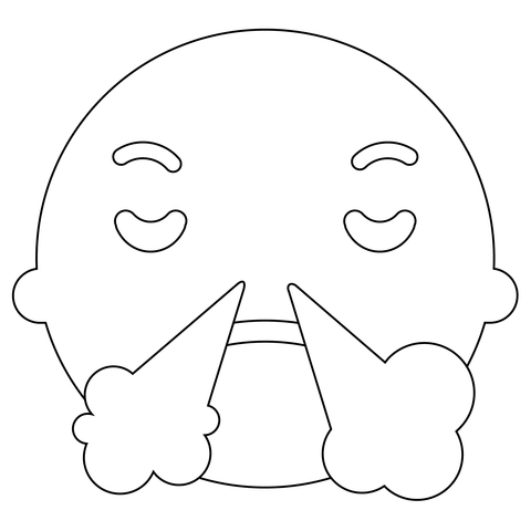 Triumph face emoji coloring page free printable coloring pages