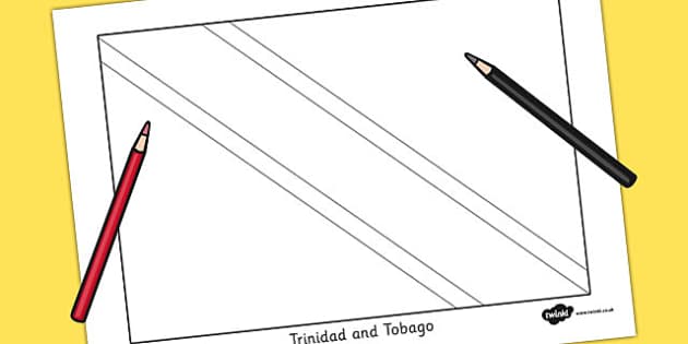 Trinidad and tobago flag colouring sheet teacher made