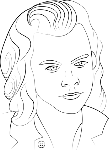 Harry styles coloring page free printable coloring pages