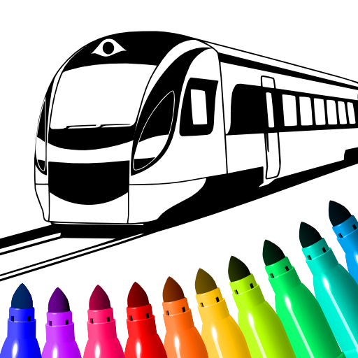 Train game coloring book