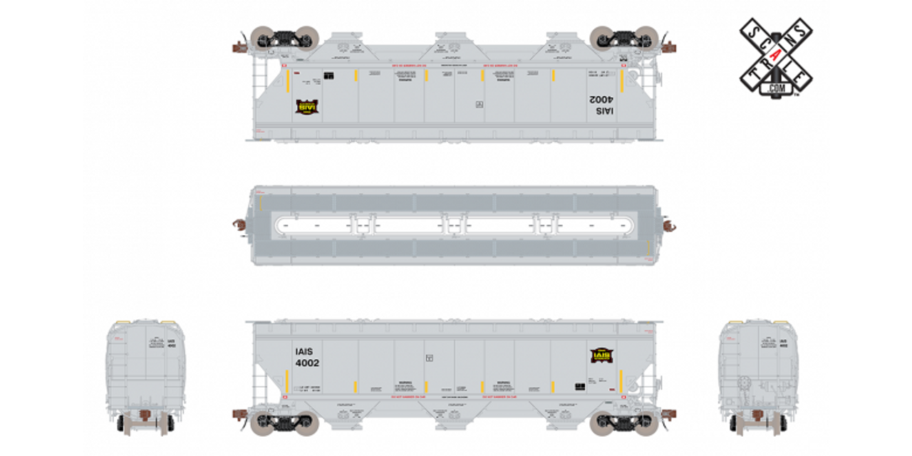 Scaletrains sxt gunderson covered hopper iowa interstate ho scale