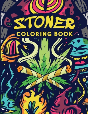 Stoner coloring book trippy adult coloring book