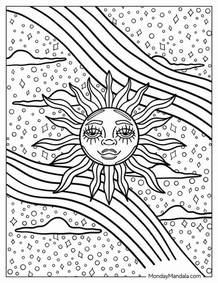 Trippy coloring pages free pdf printables cool coloring pages coloring book art abstract coloring pages