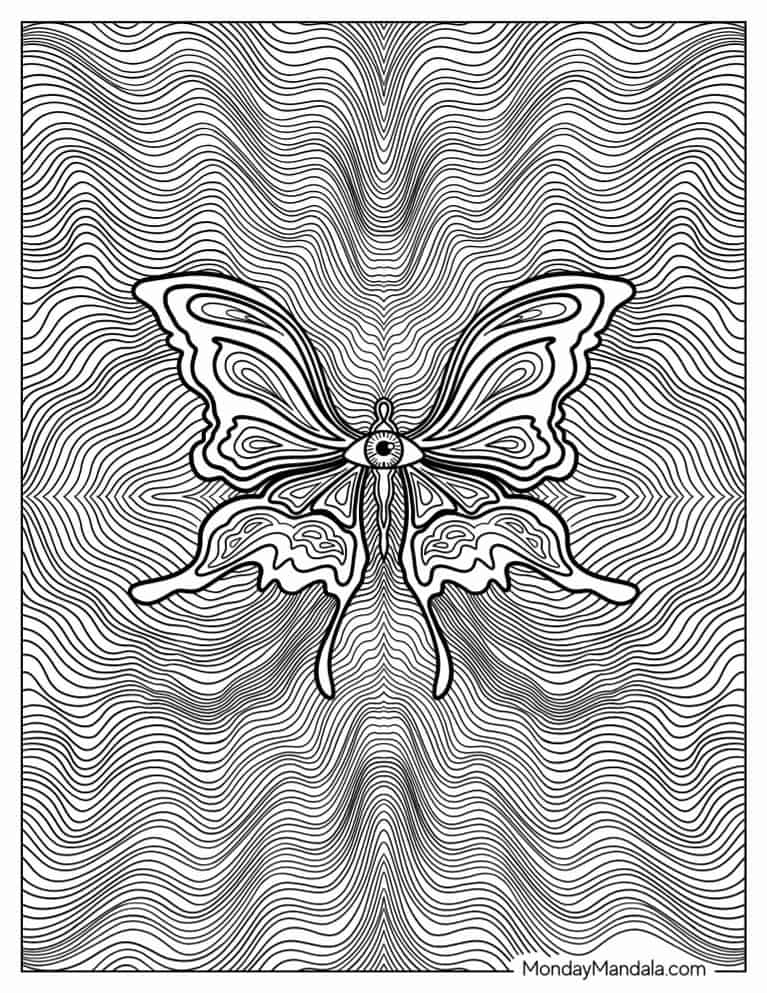 Trippy coloring pages free pdf printables