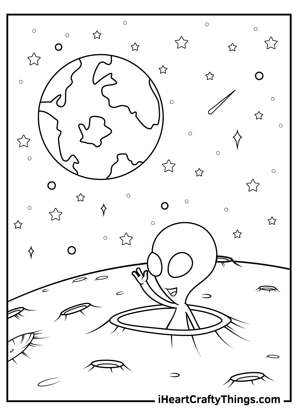 Alien coloring pages free printables