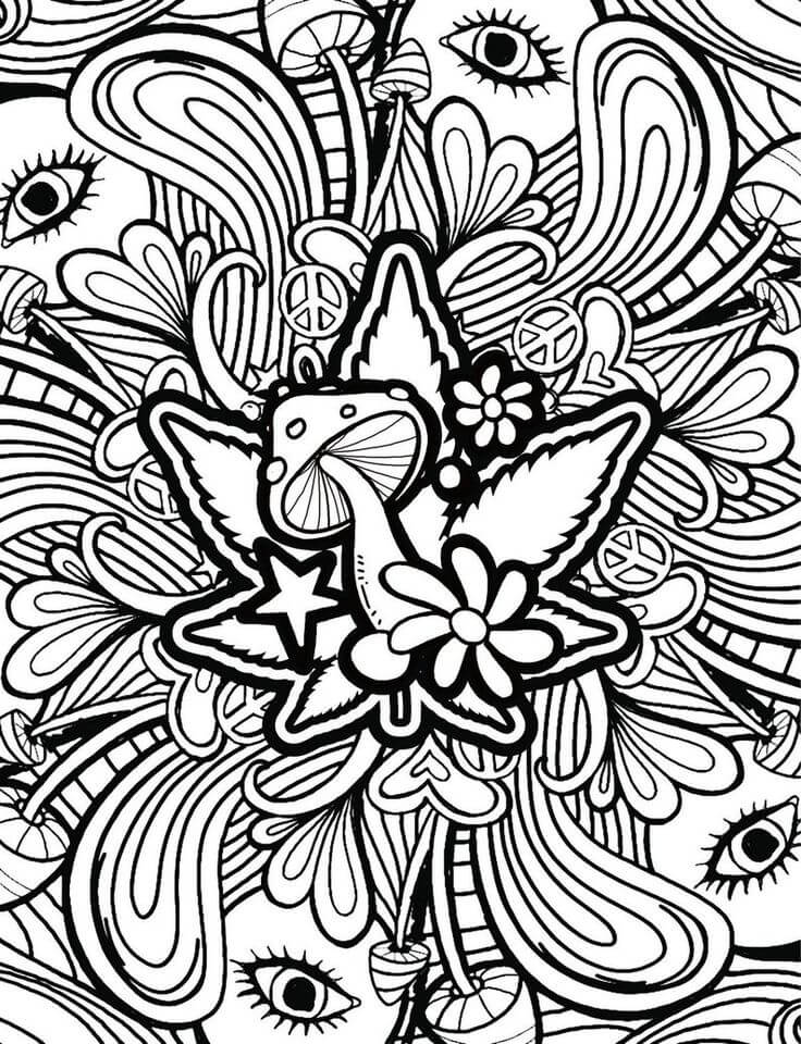 Trippy coloring pages