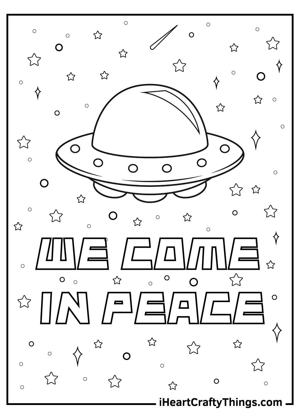 Alien coloring pages free printables