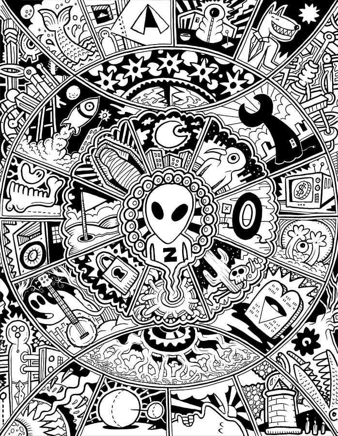 Alien coloring pages