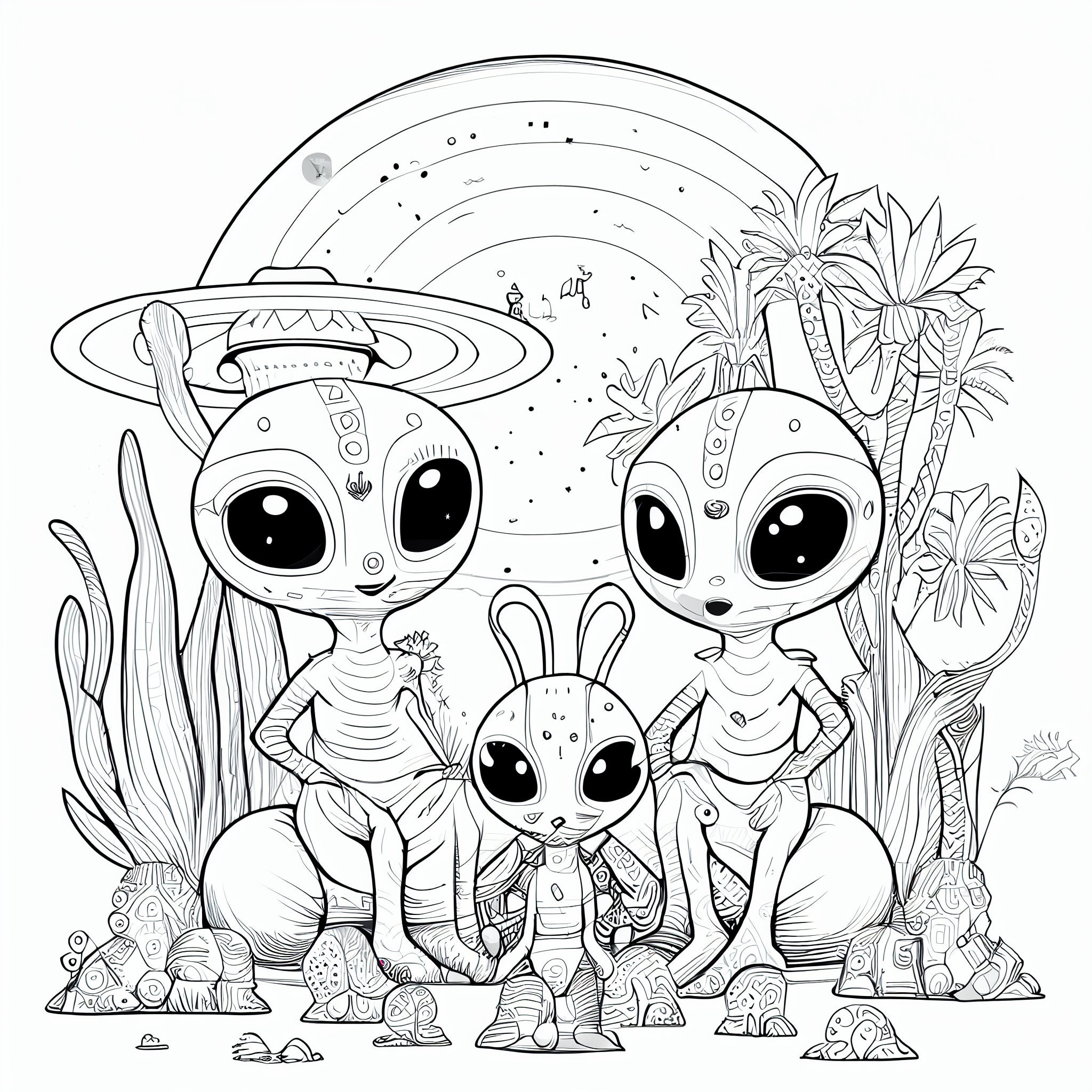 Alien coloring page