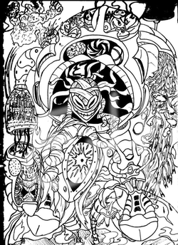 Psychedelic adult coloring pages