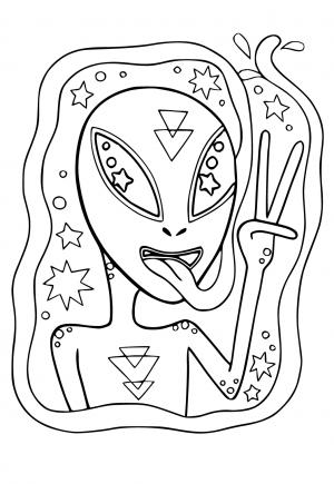 Free printable psychedelic coloring pages for adults and kids