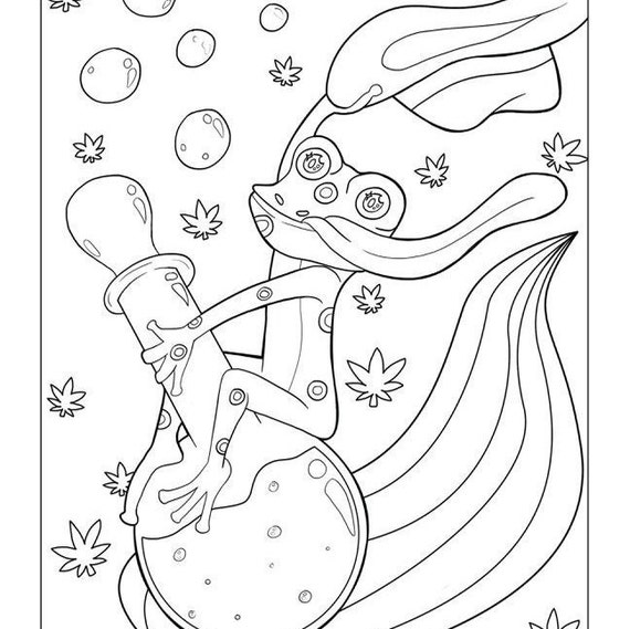 Trippy adult stoner coloring pages