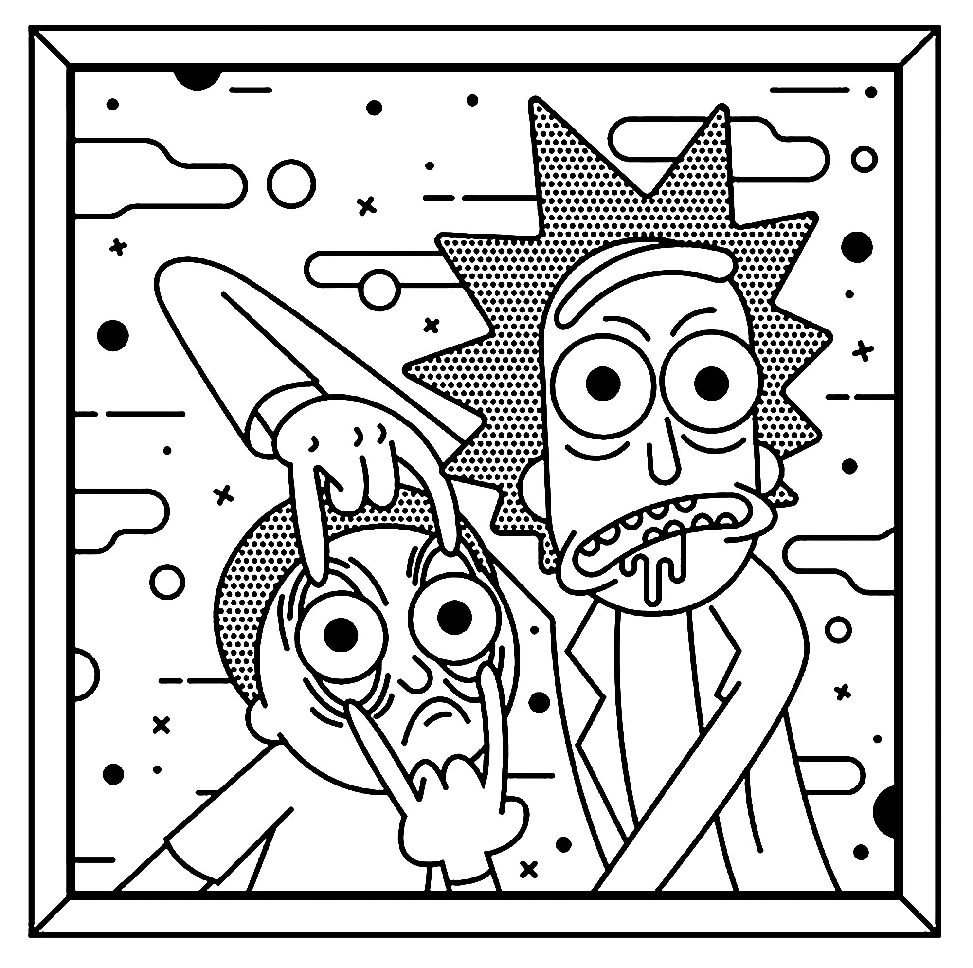 Rick and morty coloring pages