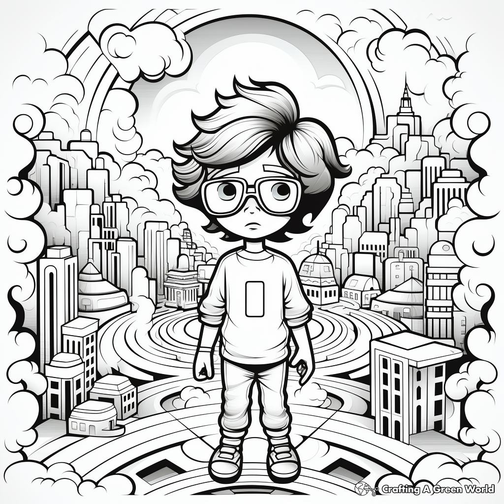 Trippy coloring pages