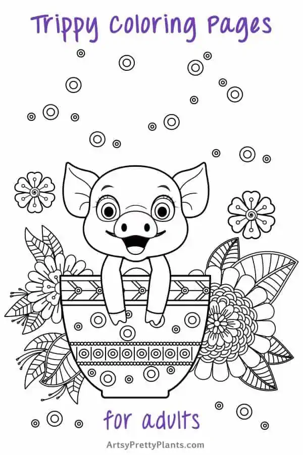 Free trippy coloring pages for adults