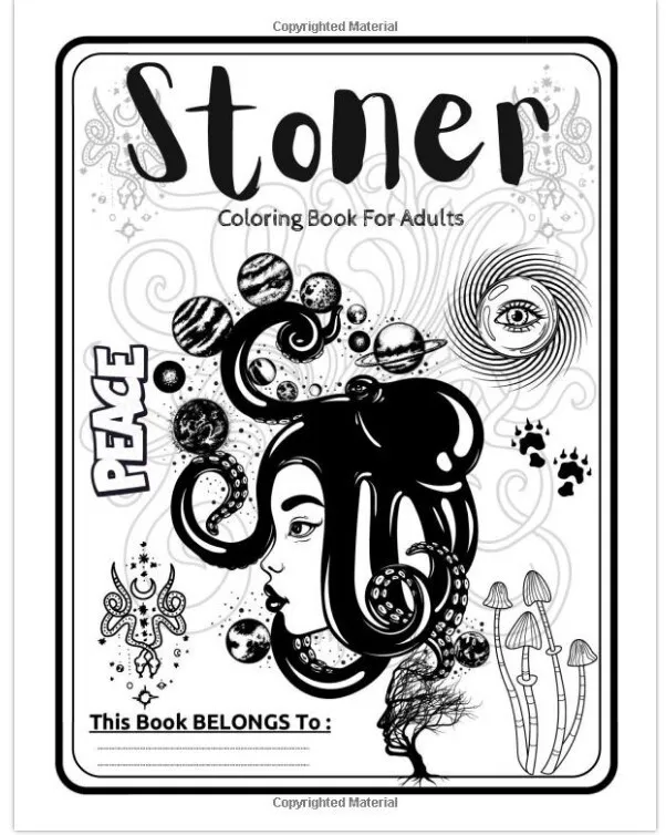 Stoner trippy coloring book kids drawing activity gift boys girls game art fun