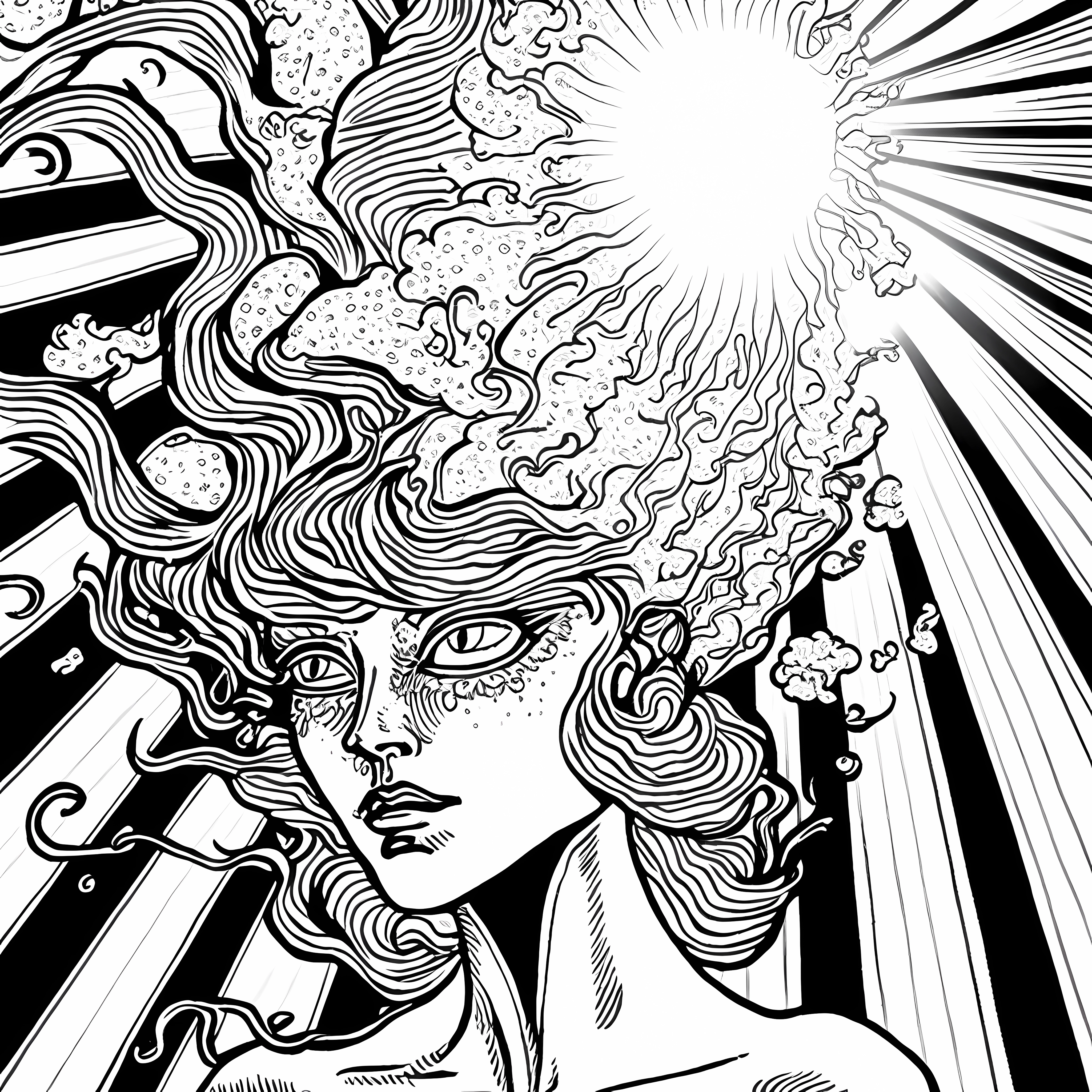 Psychedelic coloring page to print from my newest coloring book rcoloringbookspastime