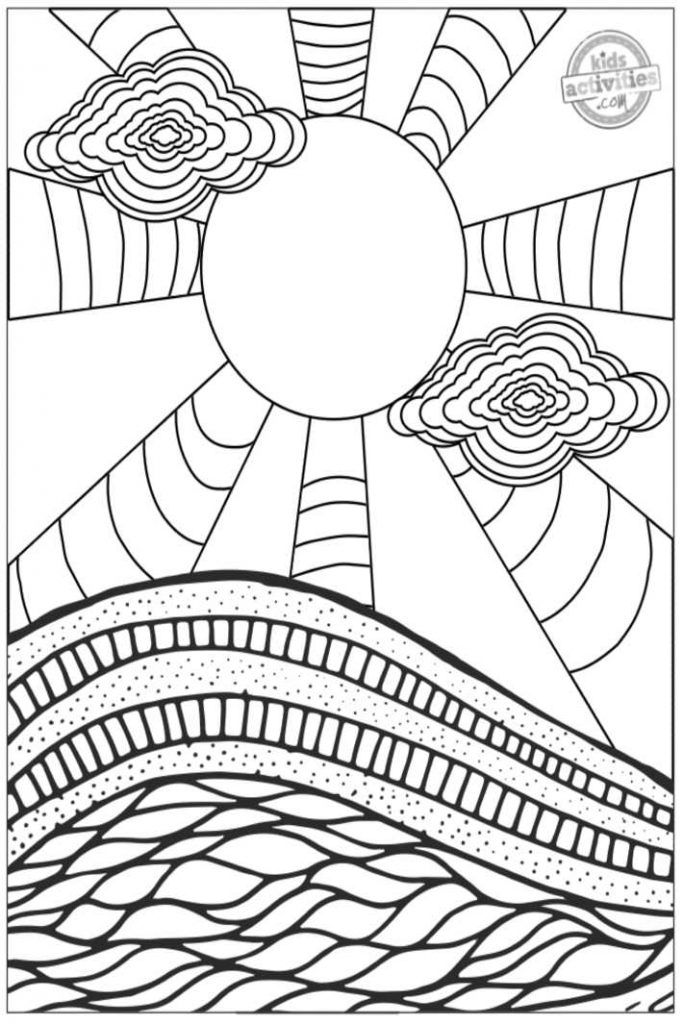 Trippy coloring pages just for fun kids activities blog