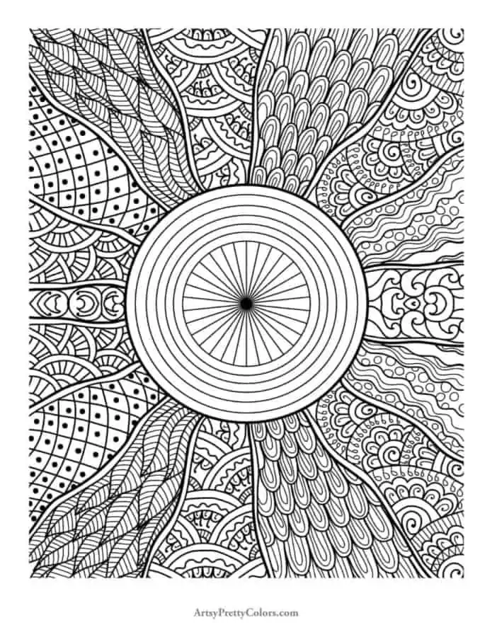 Free trippy coloring pages for adults