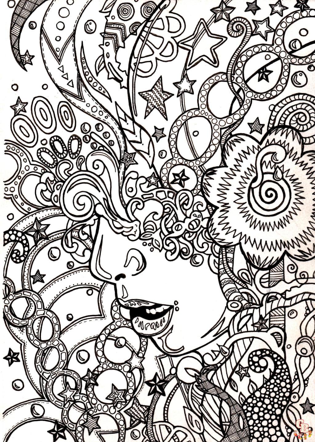 Trippy coloring pages