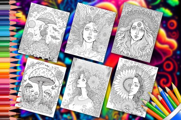 Trippypsychedelic coloring pages