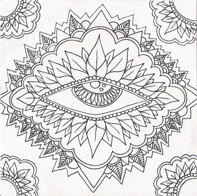 Inspiration image of trippy coloring pages