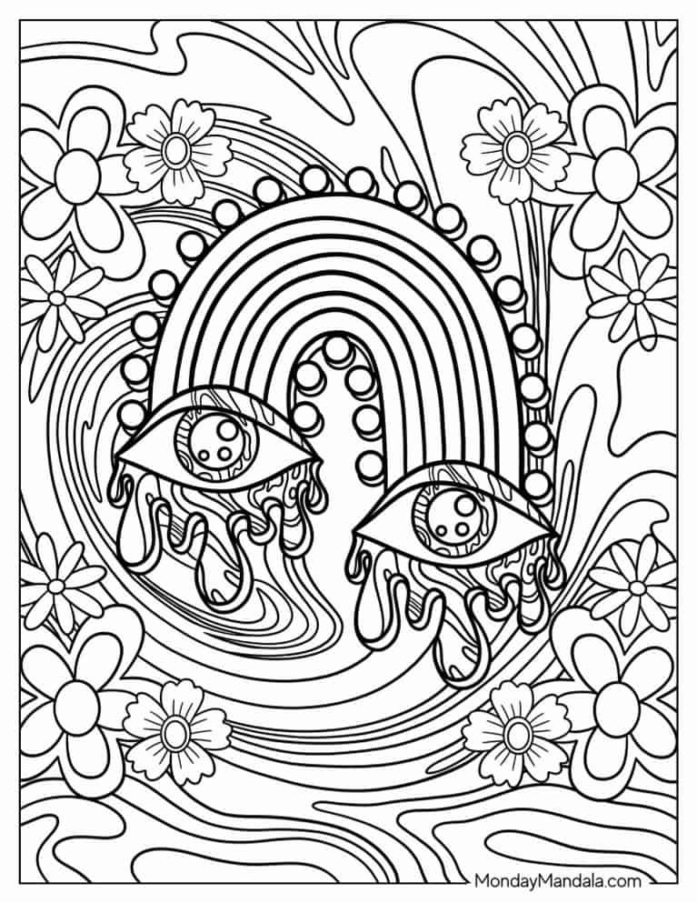 Trippy coloring pages free pdf printables cool coloring pages detailed coloring pages cute coloring pages