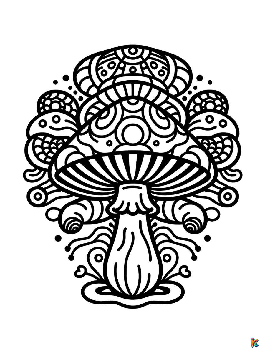 Mushroom coloring pages â